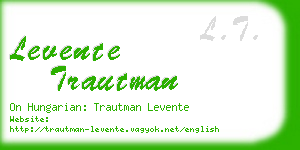 levente trautman business card